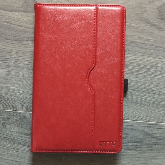 Otto Red Leather Samsung Galaxy A9 Tablet Case - Picture 1 of 5